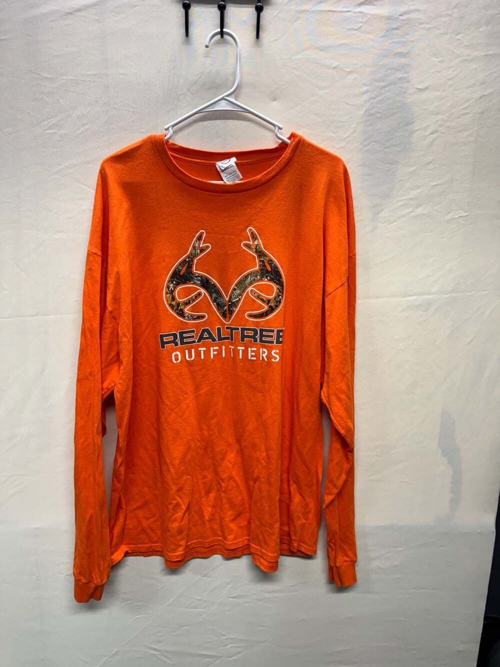 Realtree Outfitters Orange Long Sleeve Graphic T-Shirt Men's 2XL
